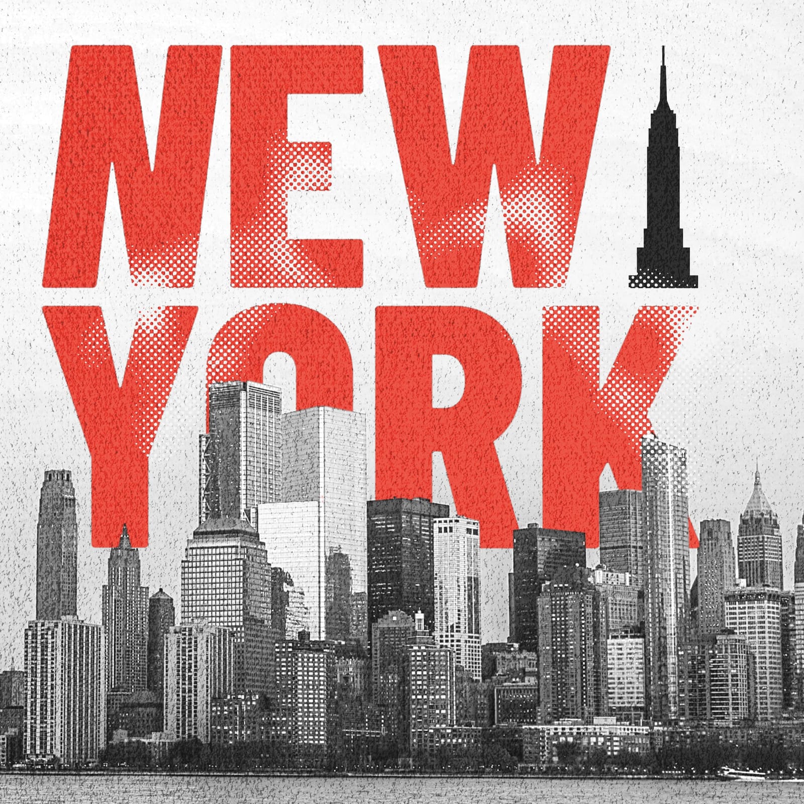 new york text in red over black and white city skyline background