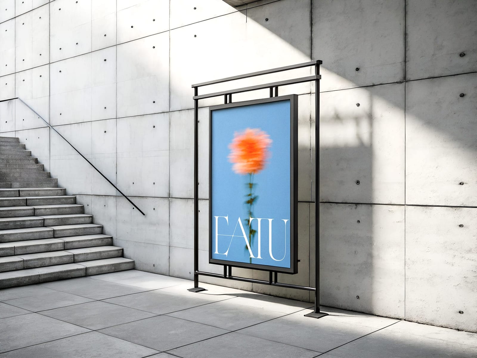 Billboard Mockup On Station