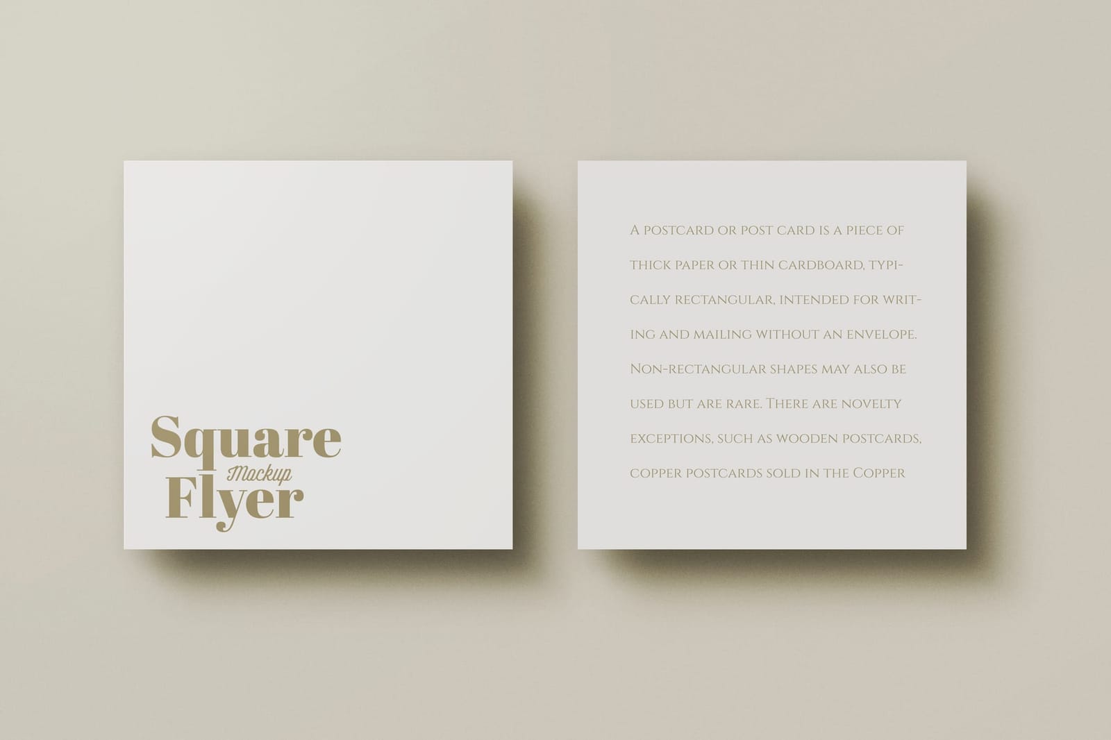 Brand Square Flyer Mockup with Drop Shadow