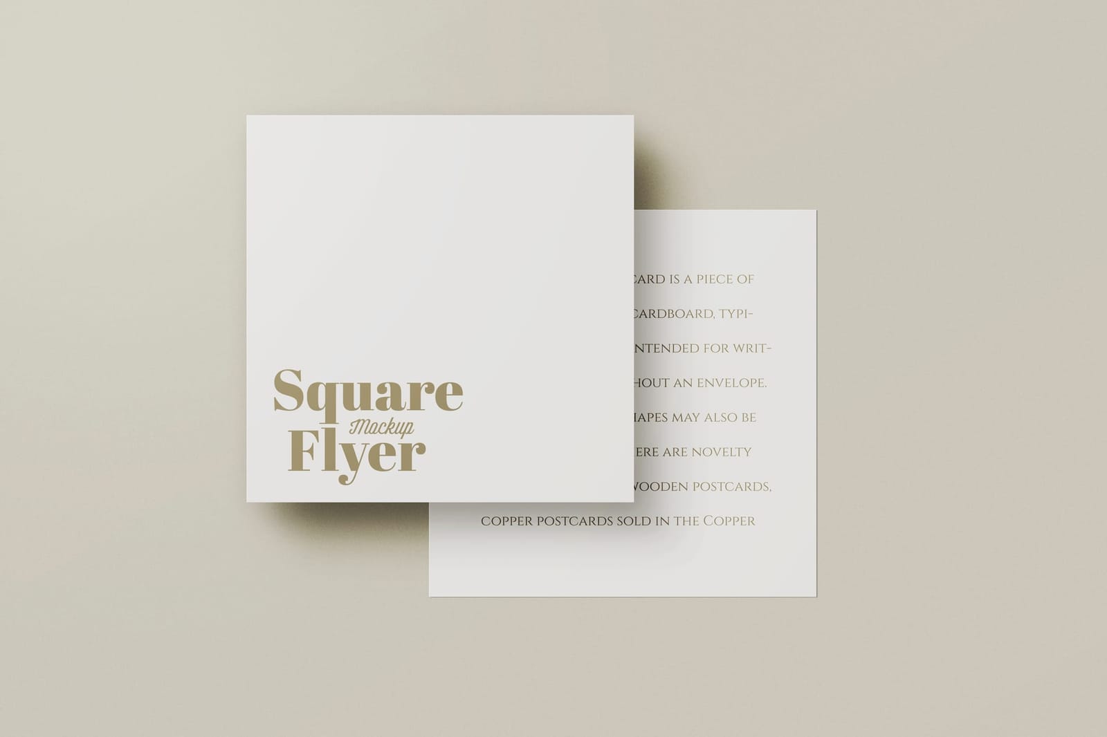 Brand Square Flyer Mockup with Drop Shadow