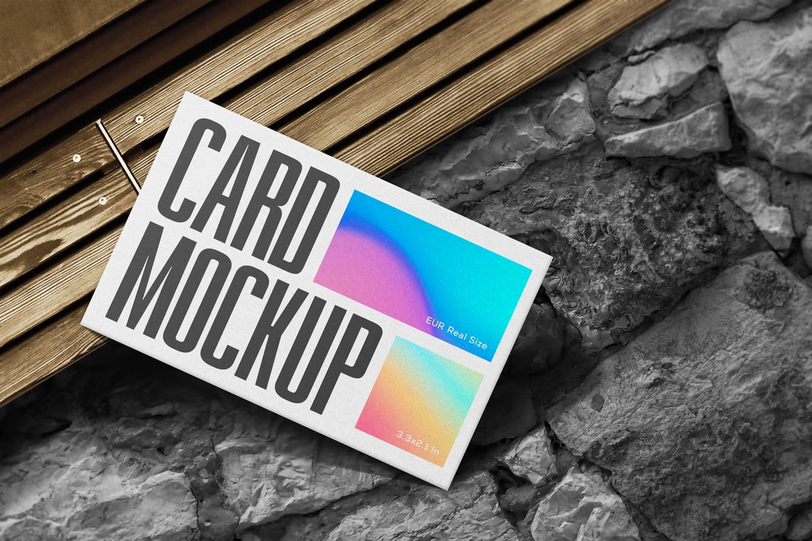 Creative Gradient Business Card Mockup