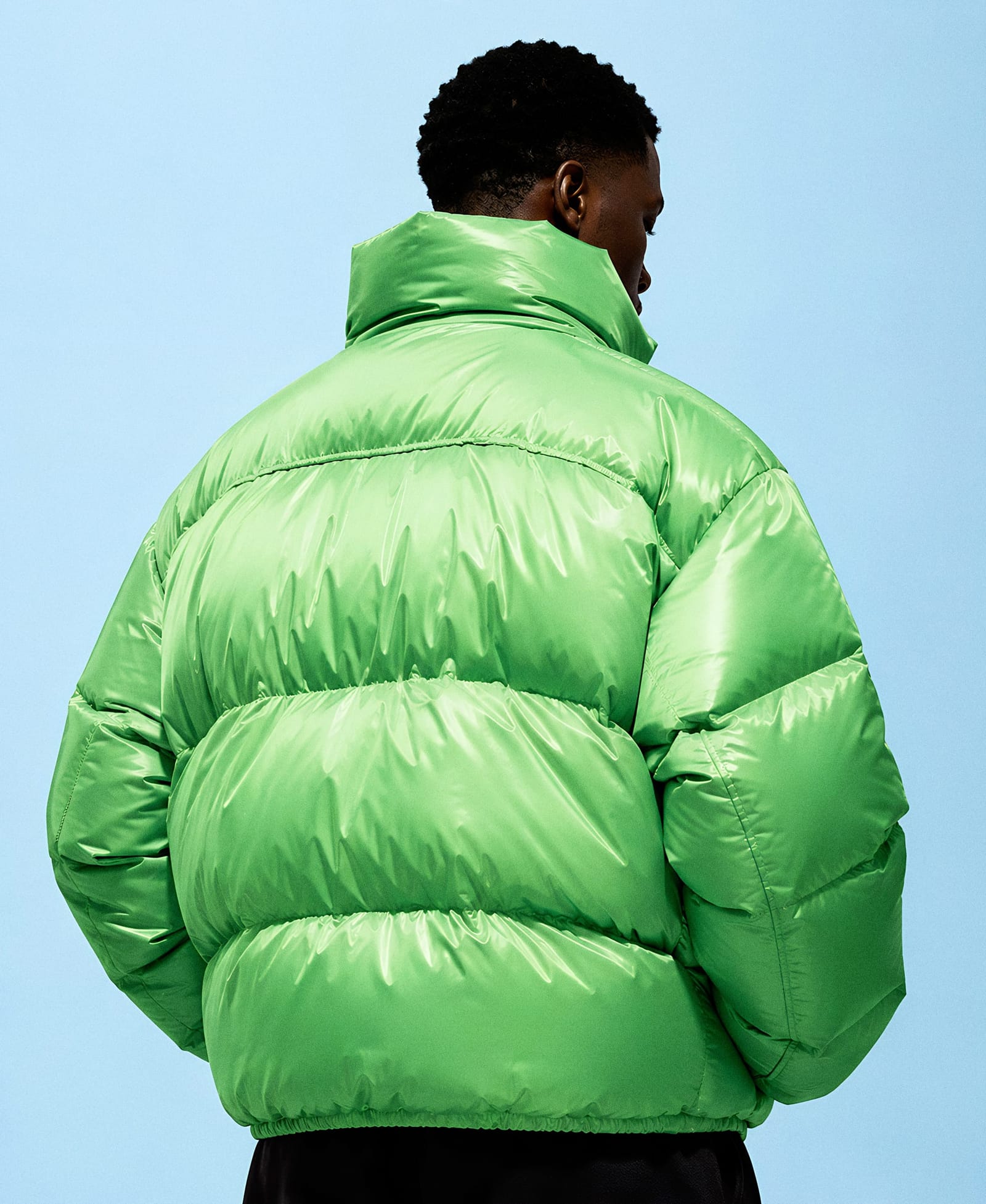 Emerald Glow Green Jacket of a Man