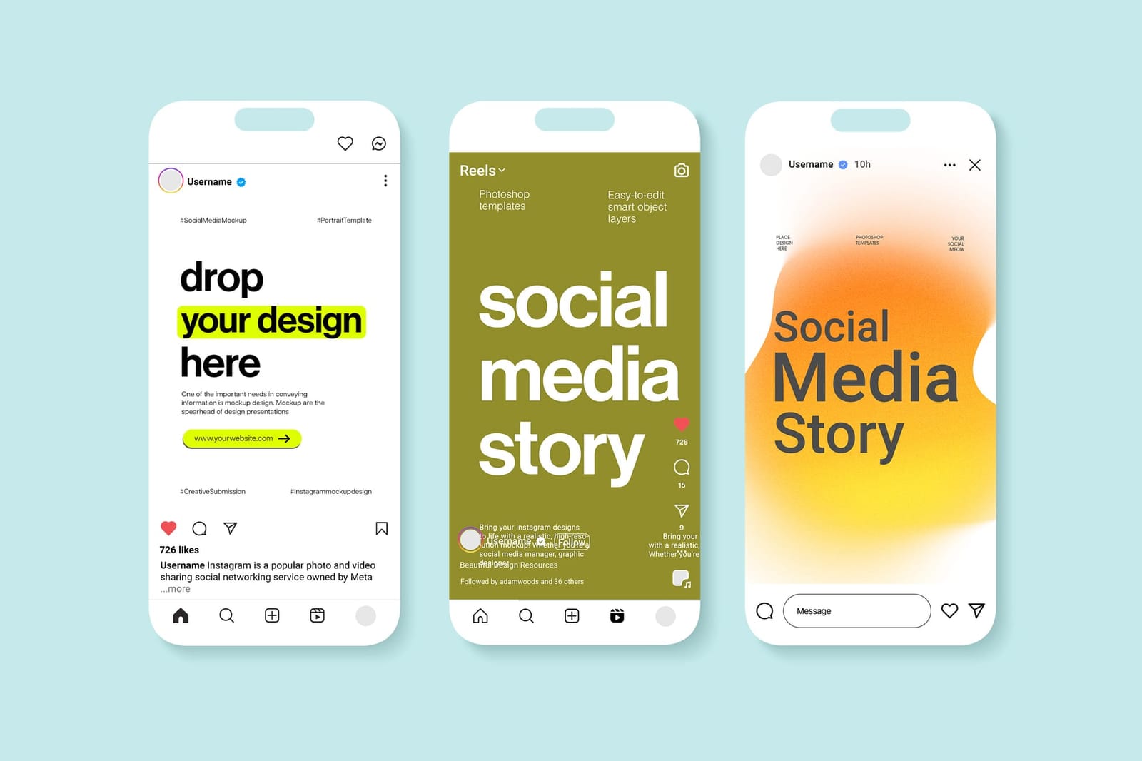 Instagram UI Mockup
