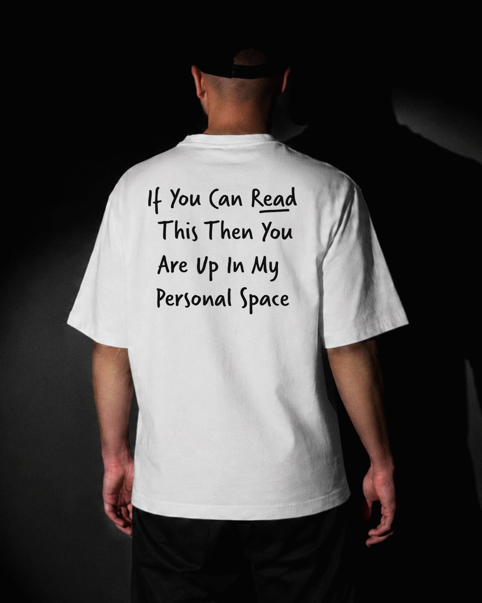 Minimal Back T Shirt Dark Studio Mockup