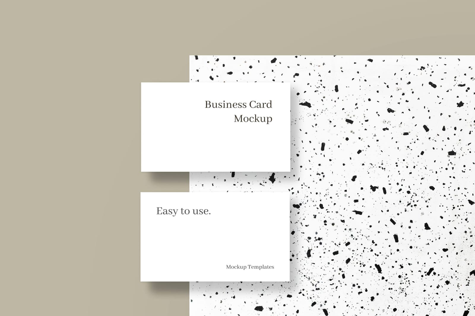 Minimal Terrazzo Business Card Mockup