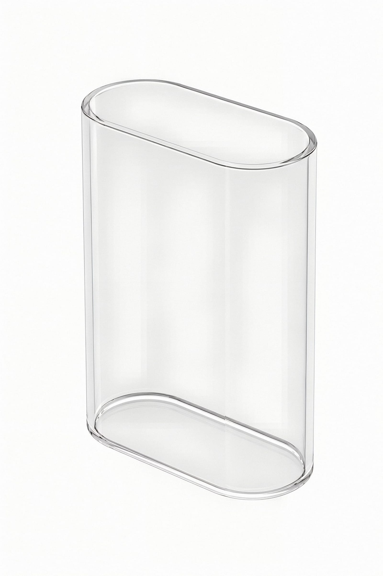 Minimalistic Clear Cylindrical Sculpture