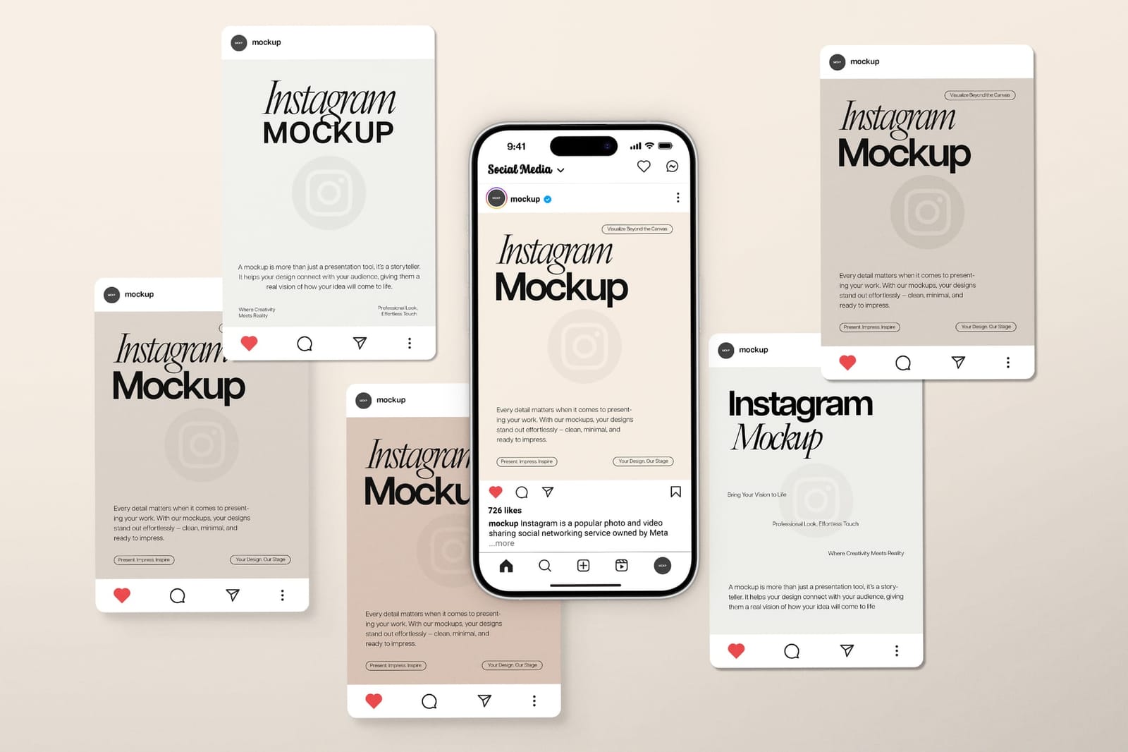 Neutral Tone Instagram Mockup