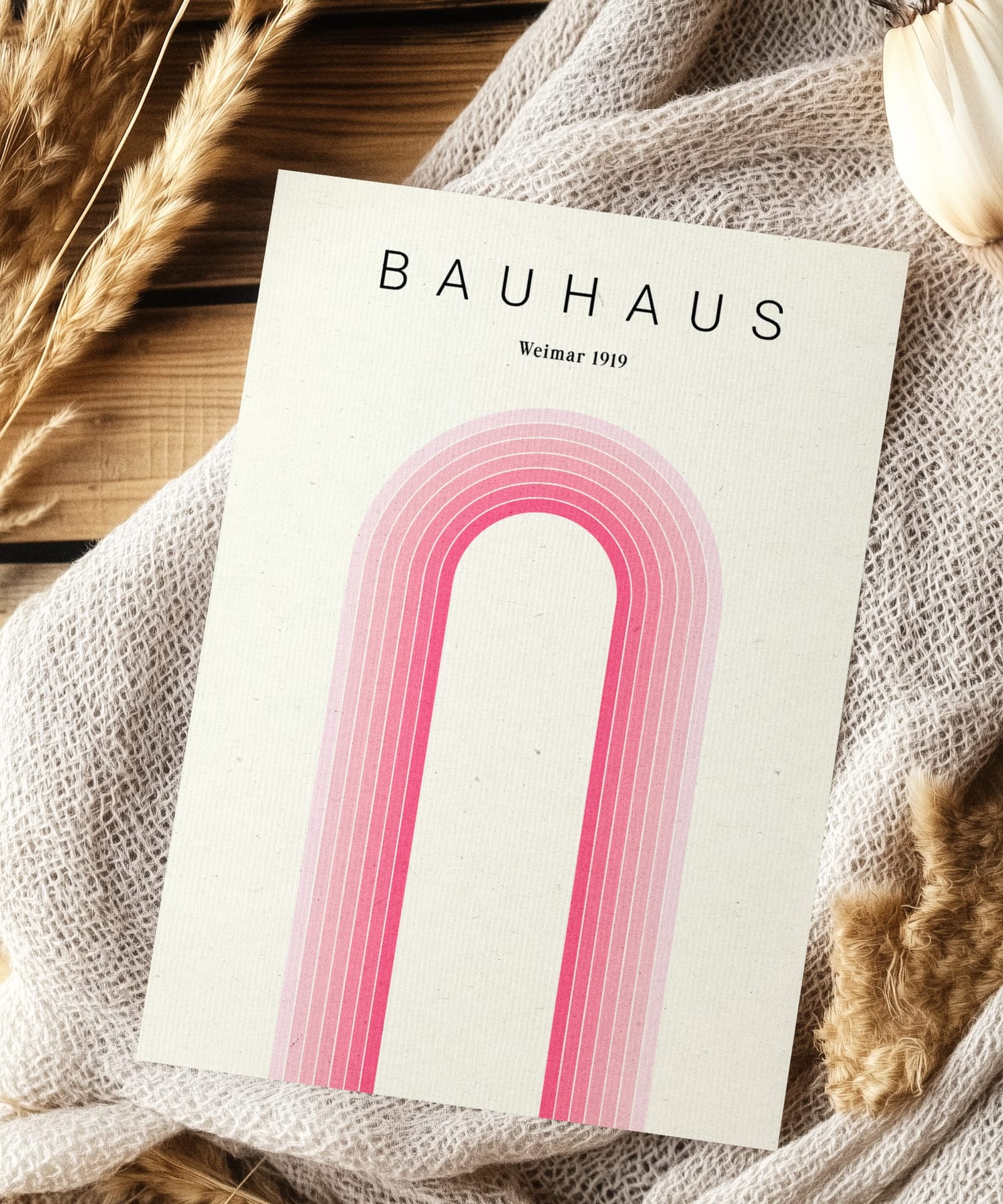Poster Mockup with Boho Scene