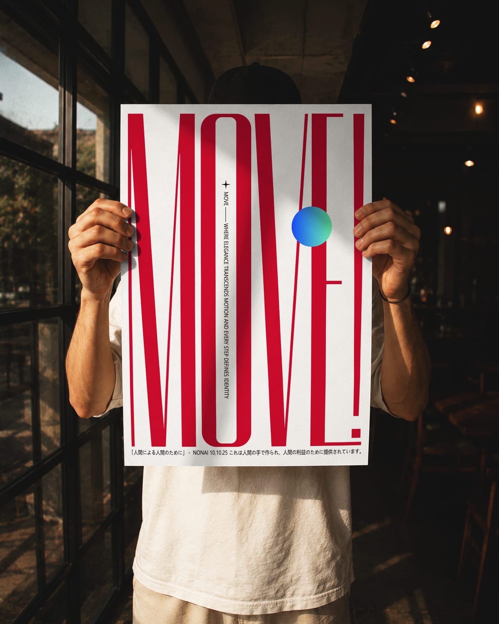 Street Style Handheld Poster Mockup