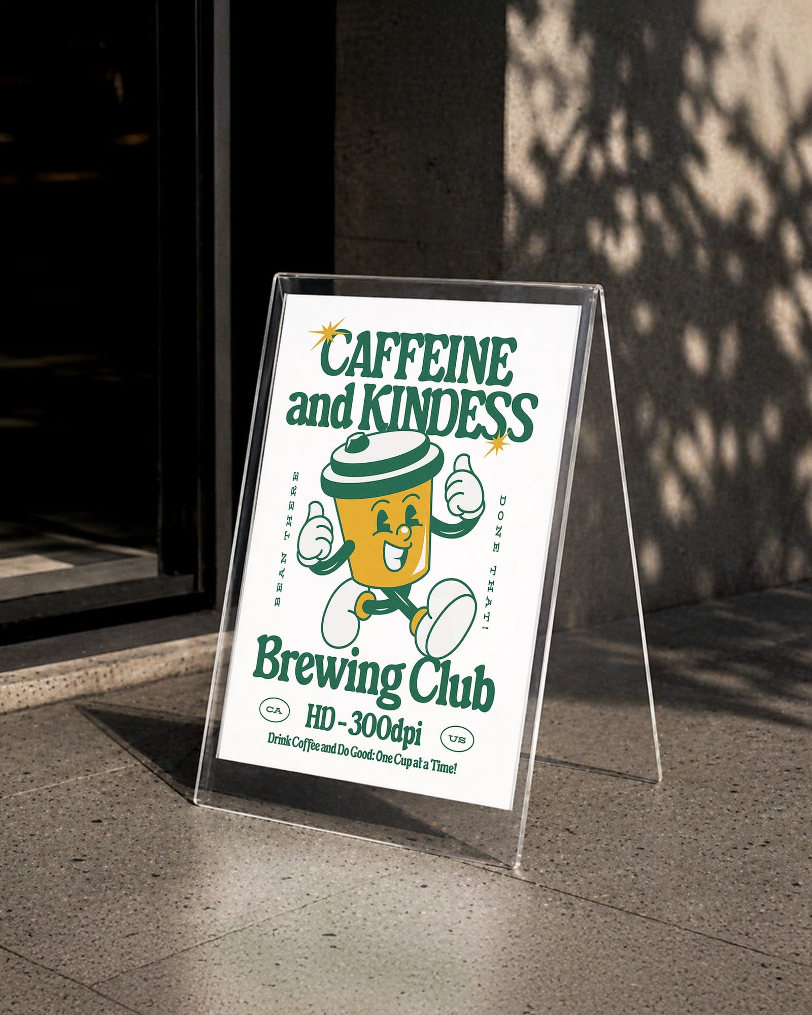 Transparent A Frame Sign Mockup