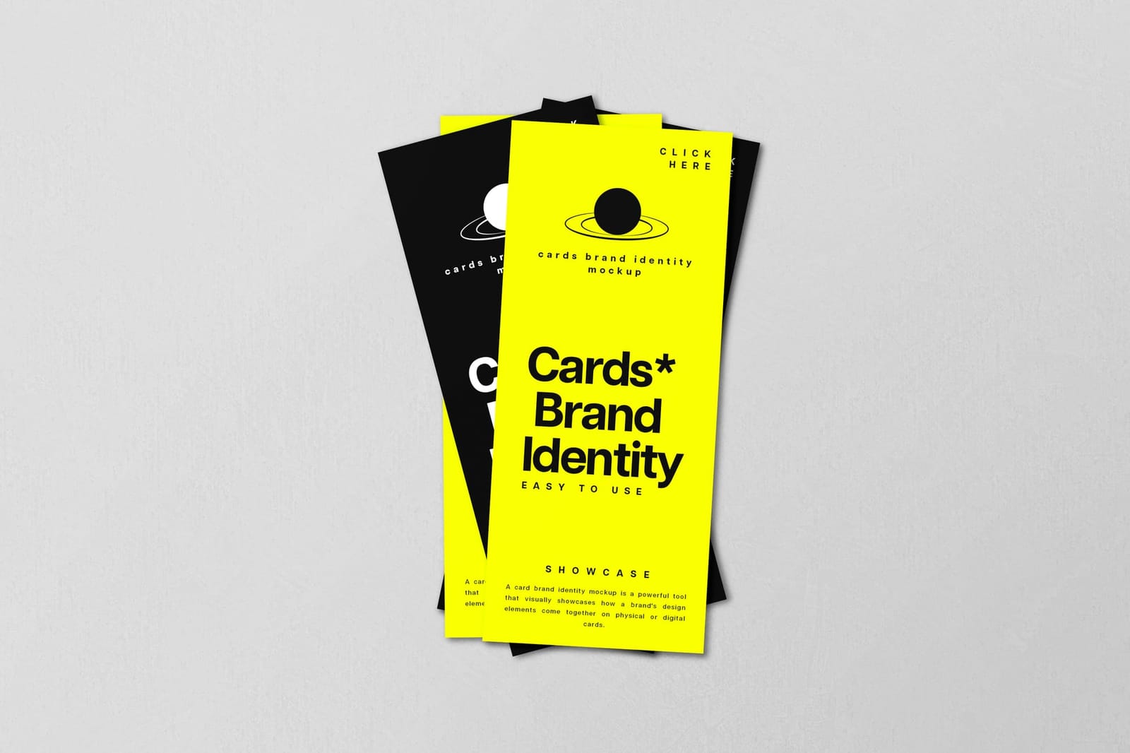 Vertical Brand Identity Card Mockup