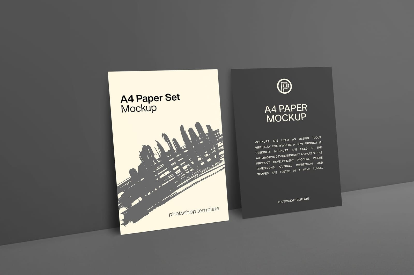 A4 Paper Set Mockup