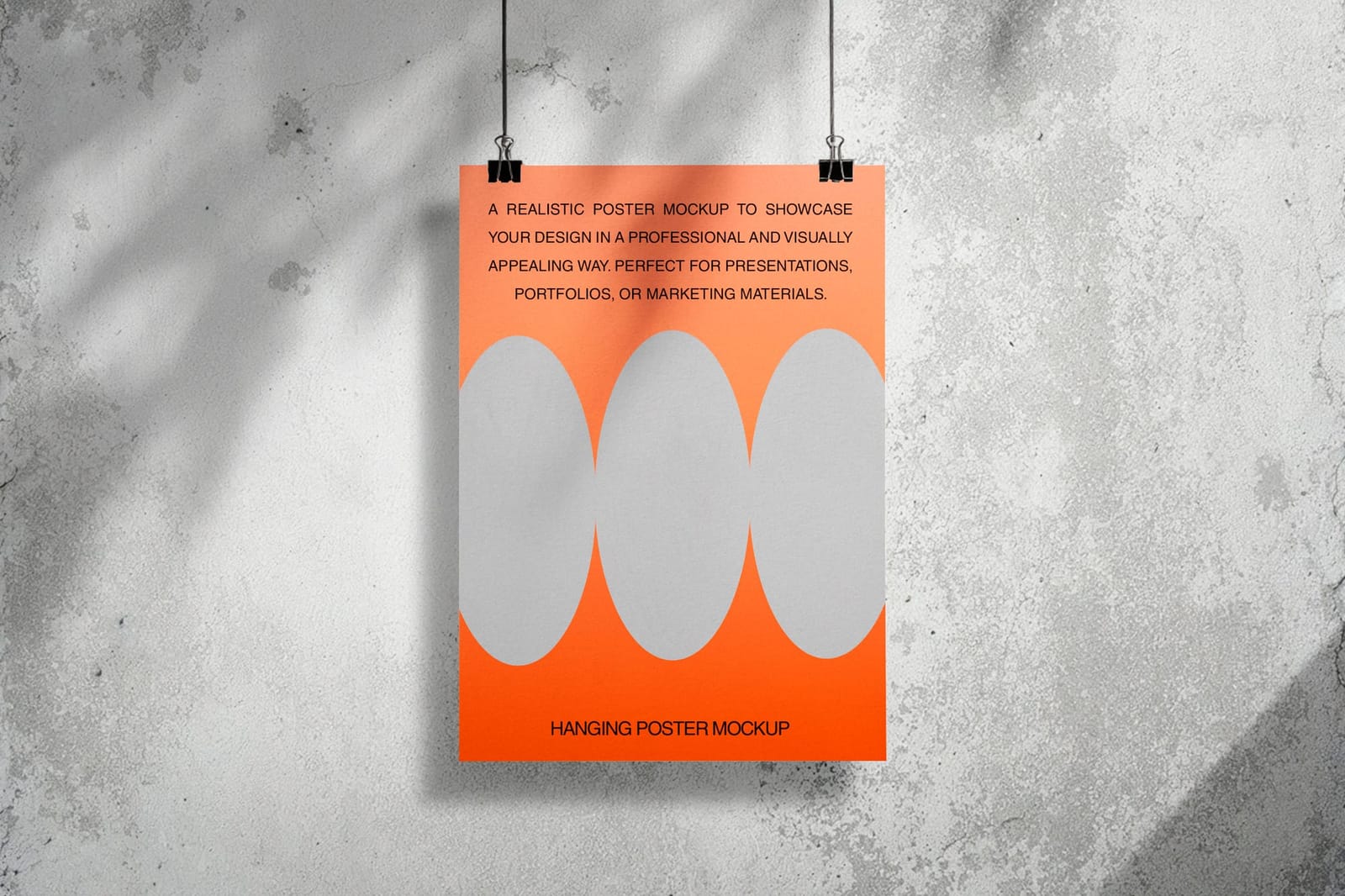 Authentic Hanging Poster Mockup