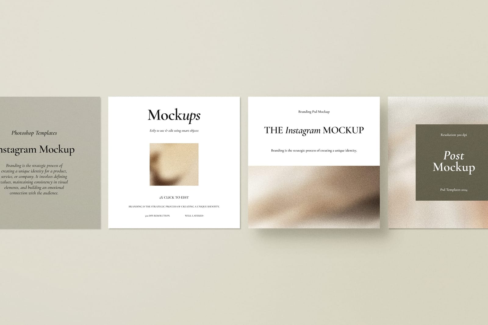 Boho Insta Row Square Carousel Mockup