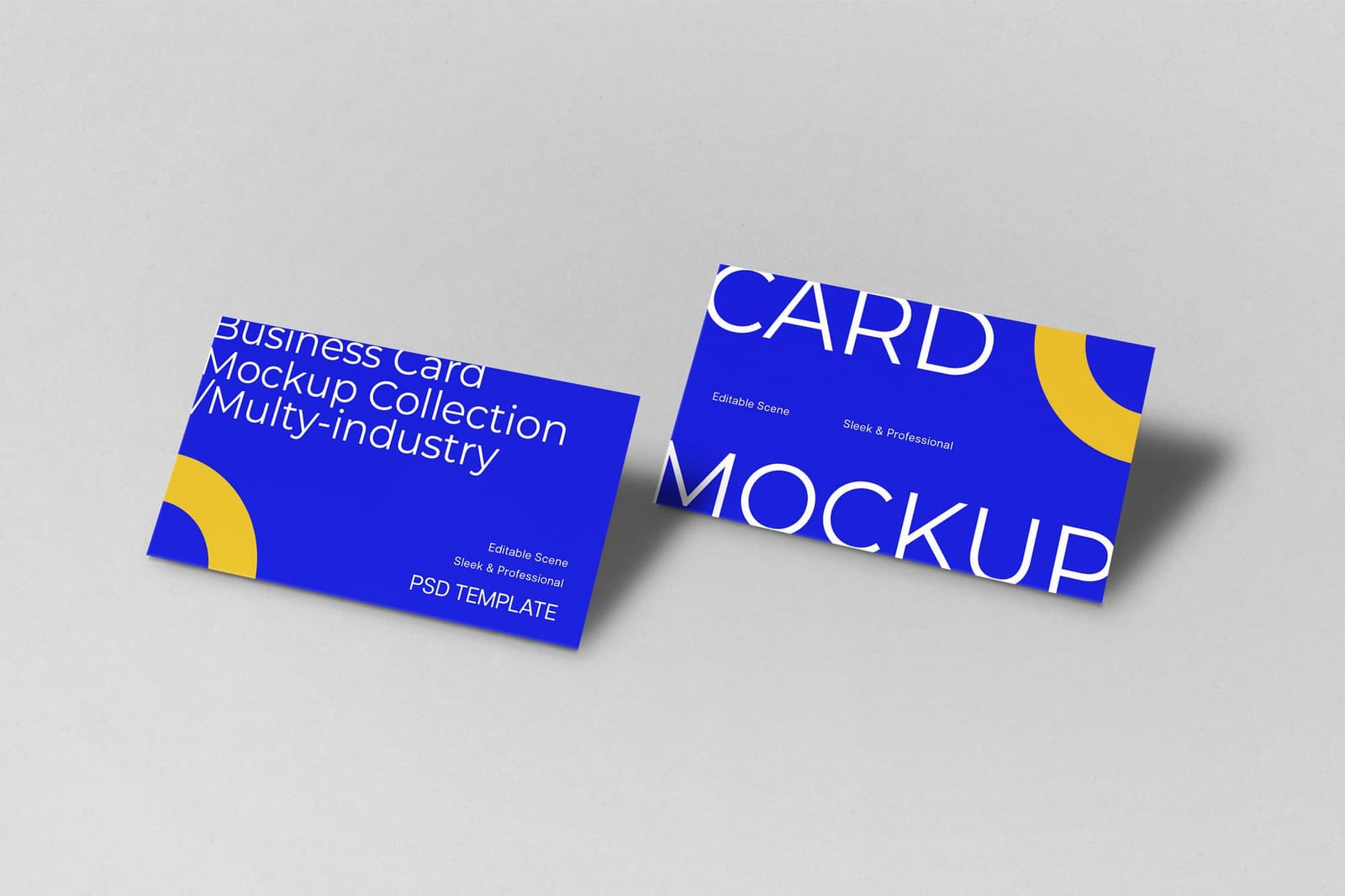 Bold Blue Business Card Mockup