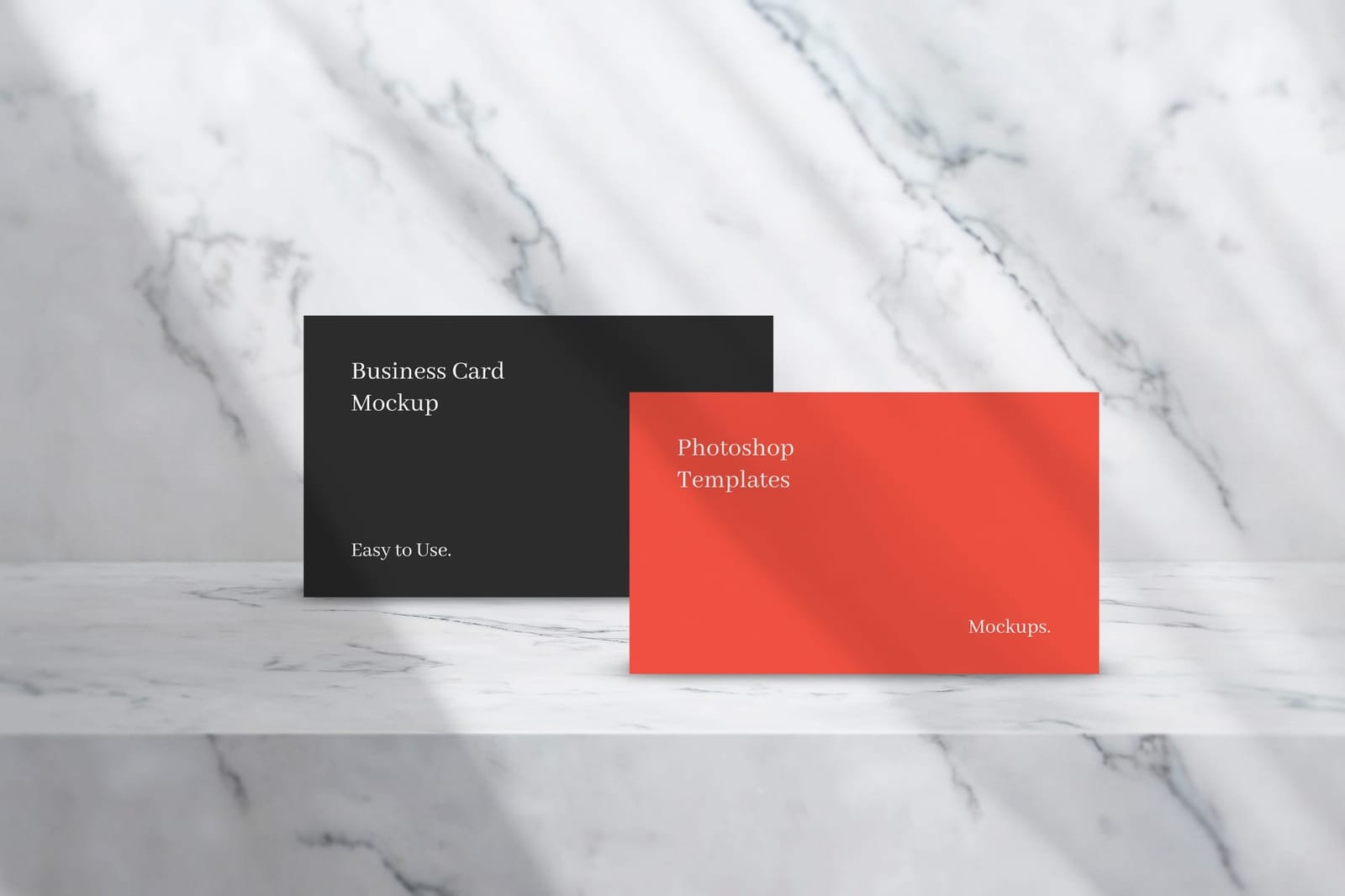 Business Card Mockup on Marble