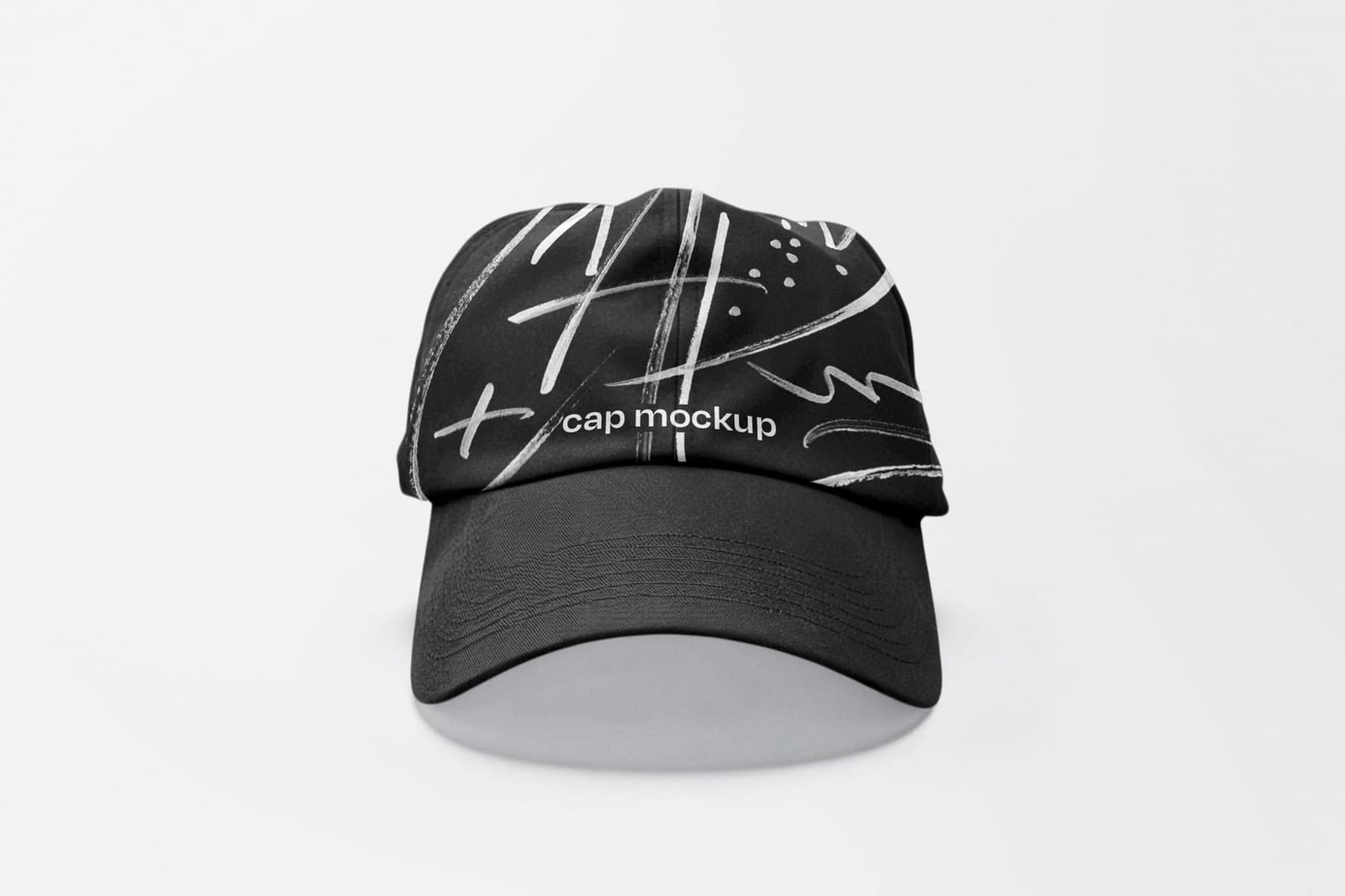 Centered Black Cap Mockup