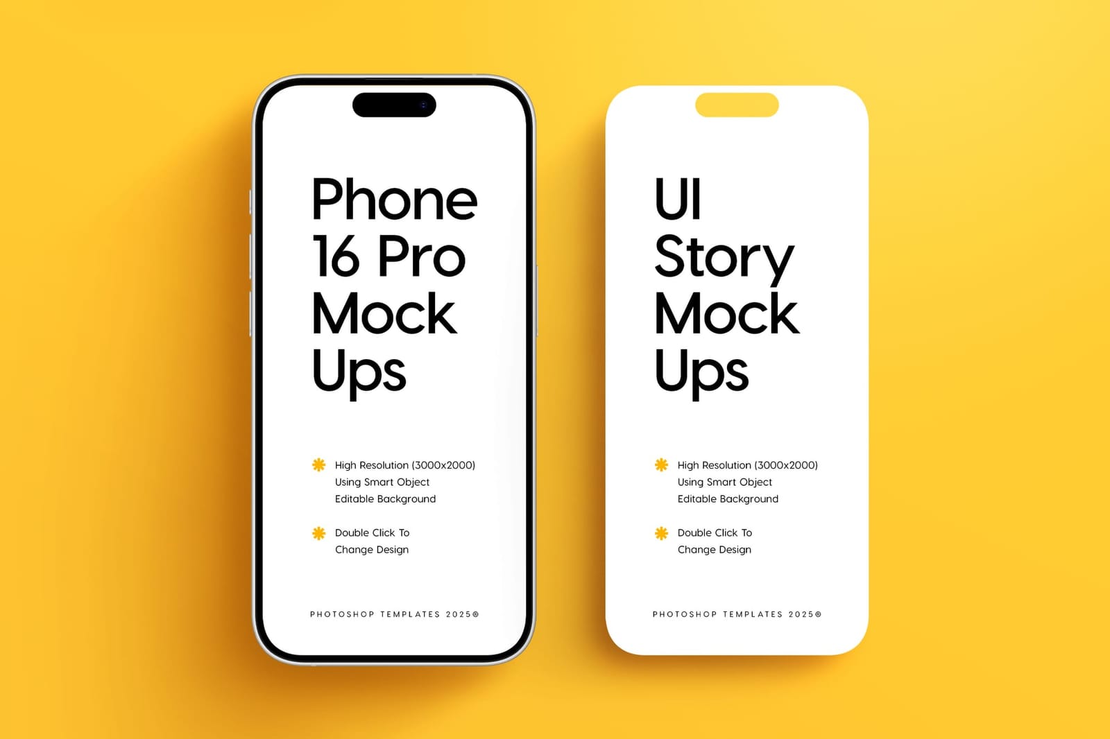 Dual Phone Instagram Story UI Layout Mockup