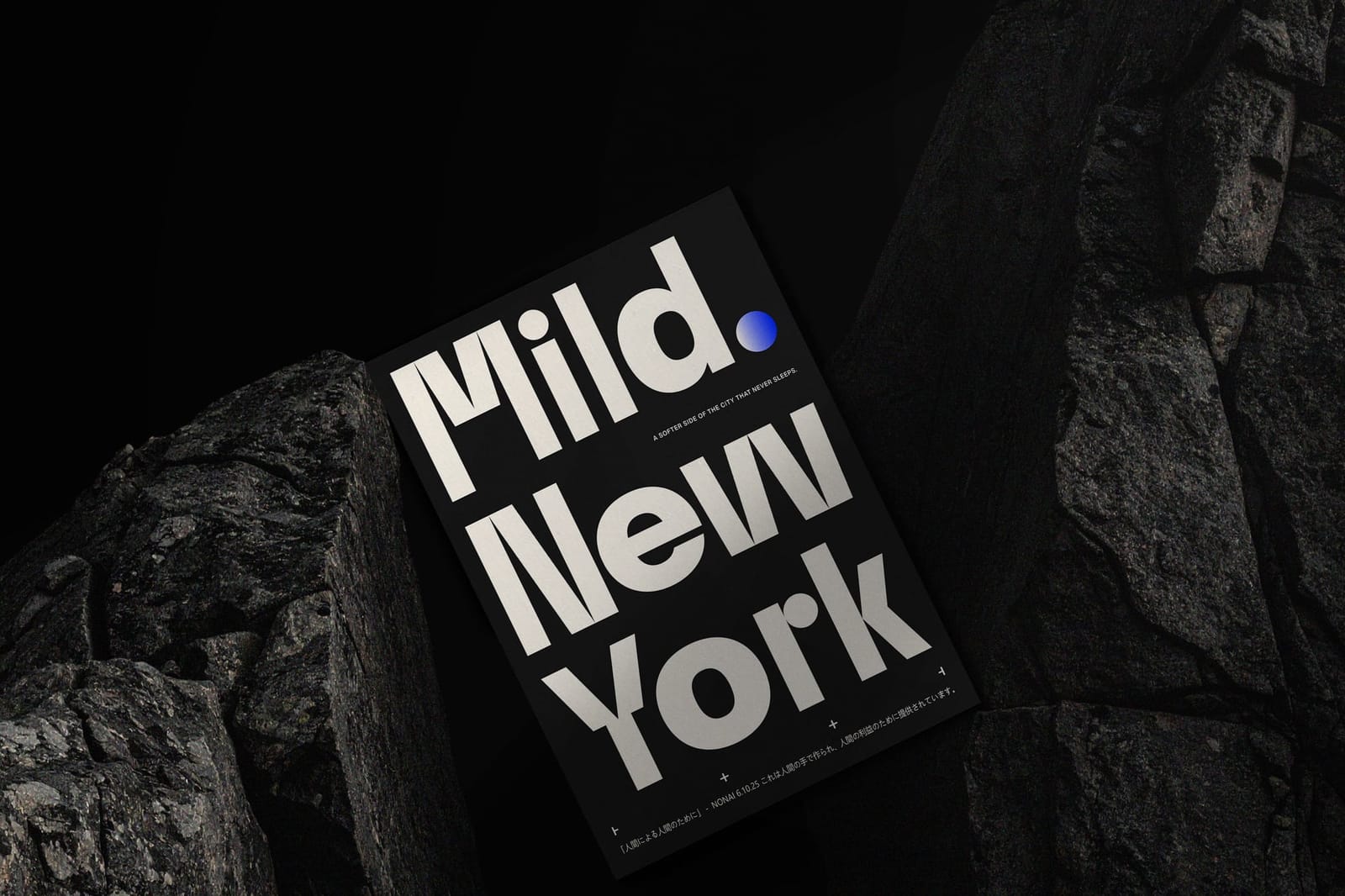 Elegant Poster Mockup on Stone