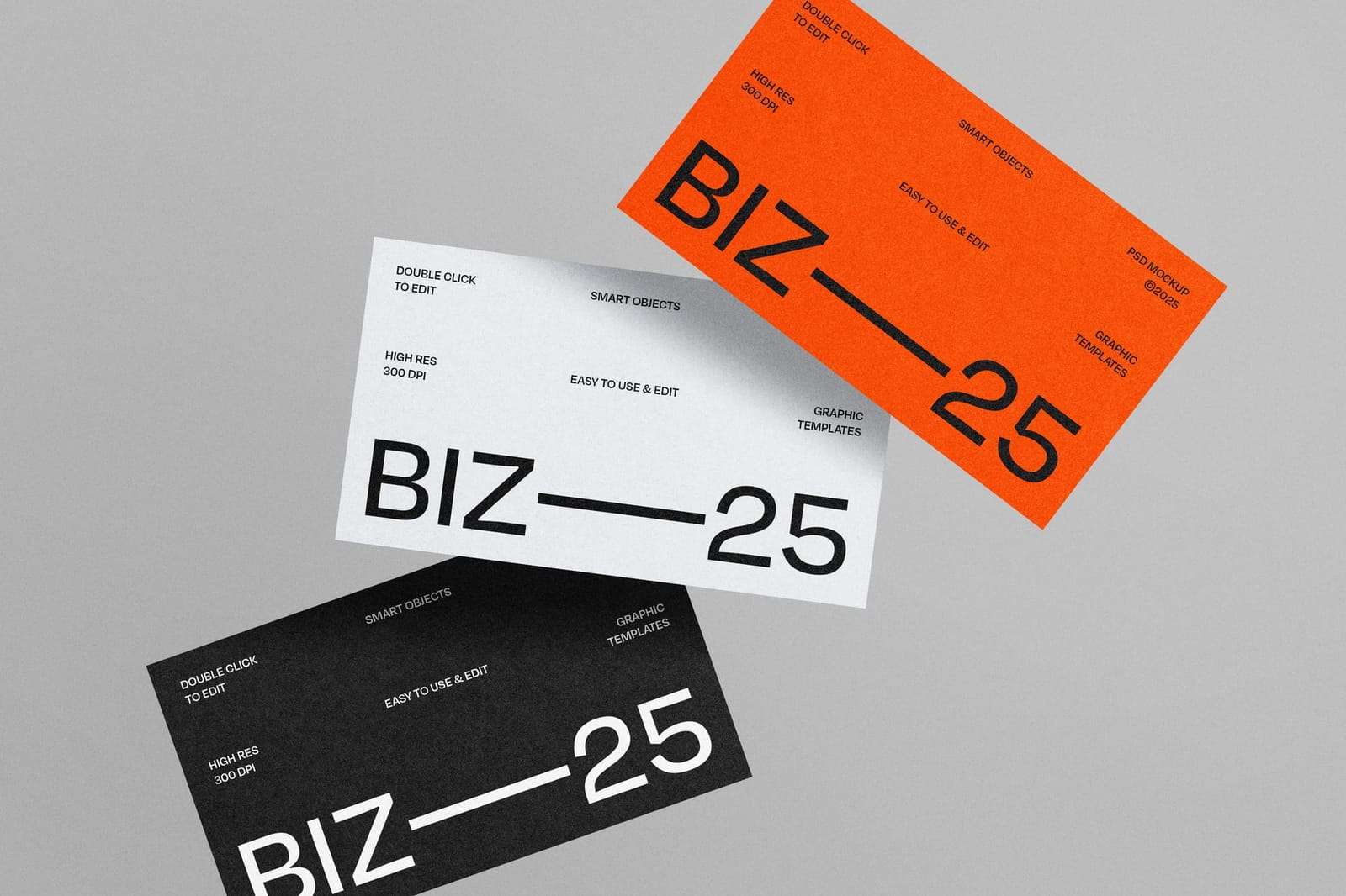 Floating Business Card Branding Collection Mockup