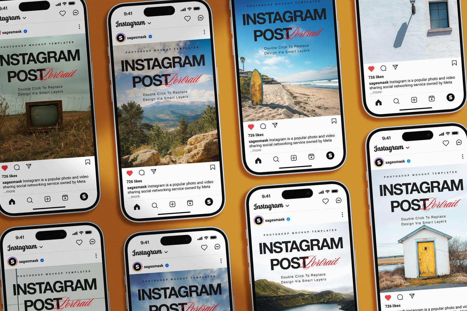 Instagram Portrait Board Mockup