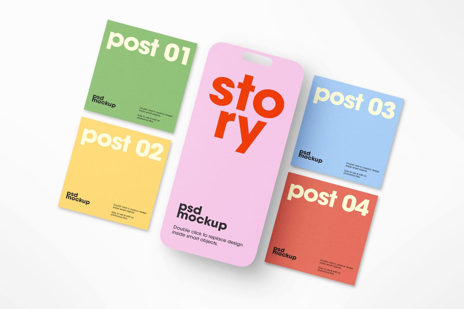 Instagram UI Post Story Mockup