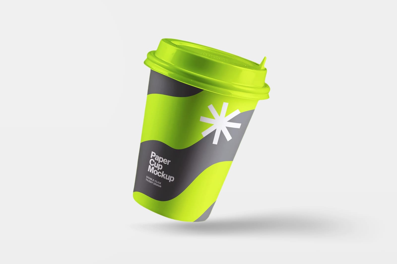 Limo Black Swirl Paper Cup Mockup