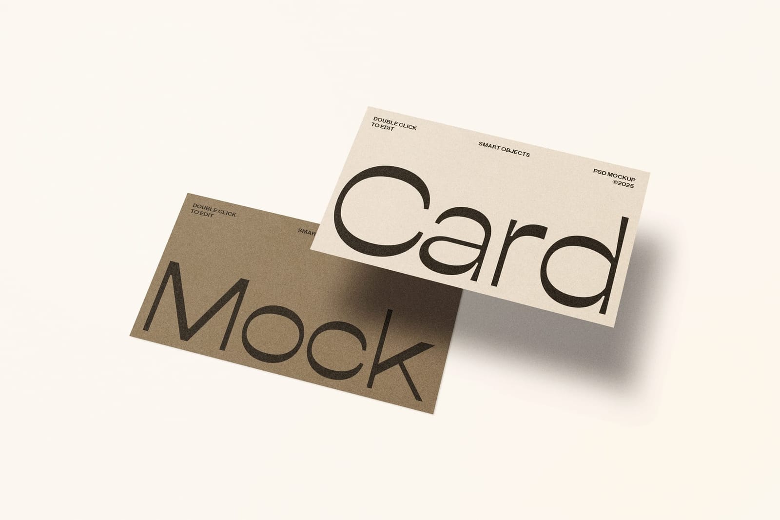 Luxury Minimal Business Card Perspective Mockup