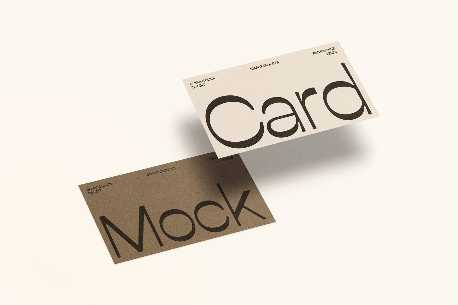 Minimal Floating Branding Business Card Mockup