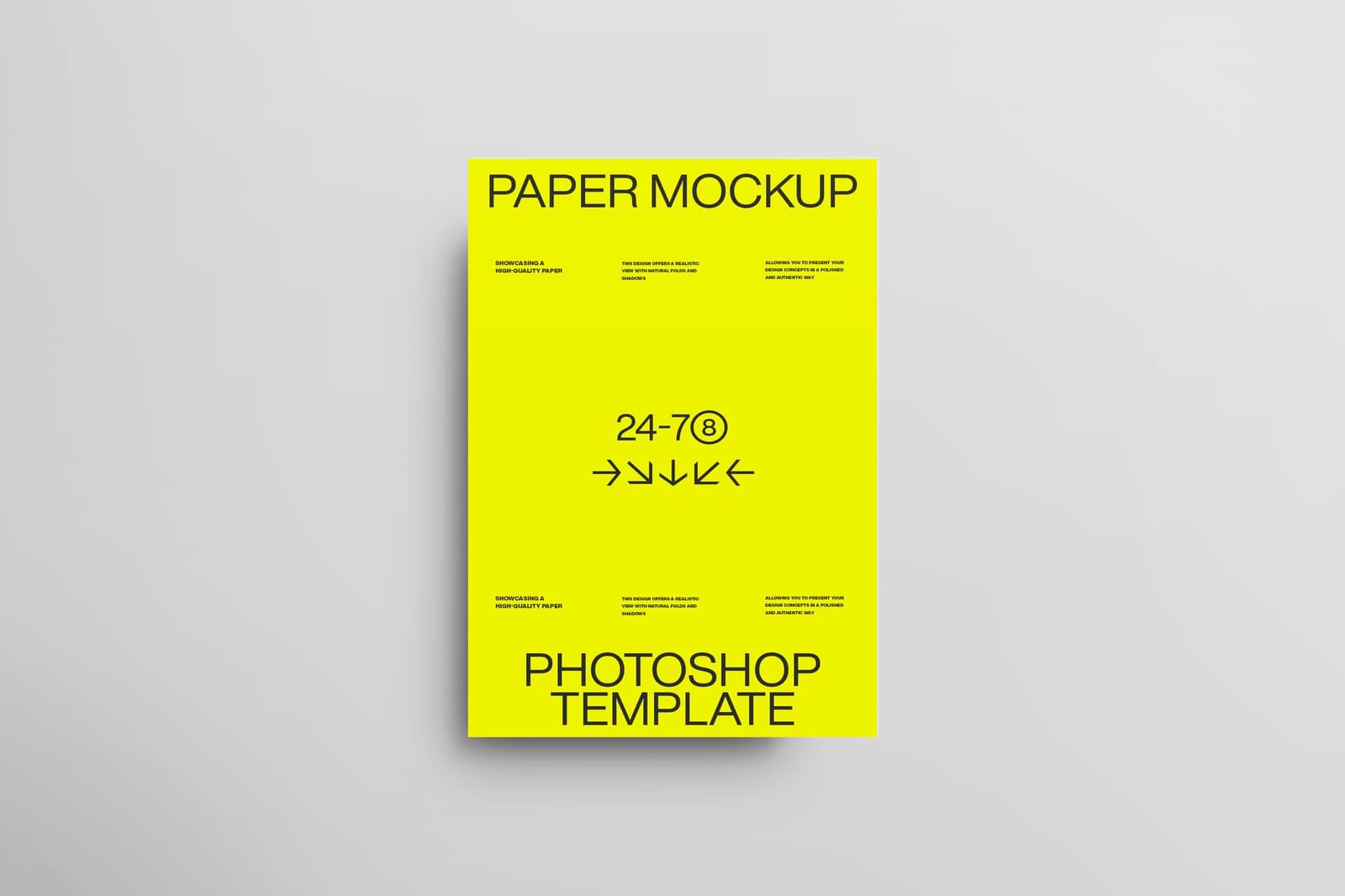 Minimal Yellow A4 Poster Mockup