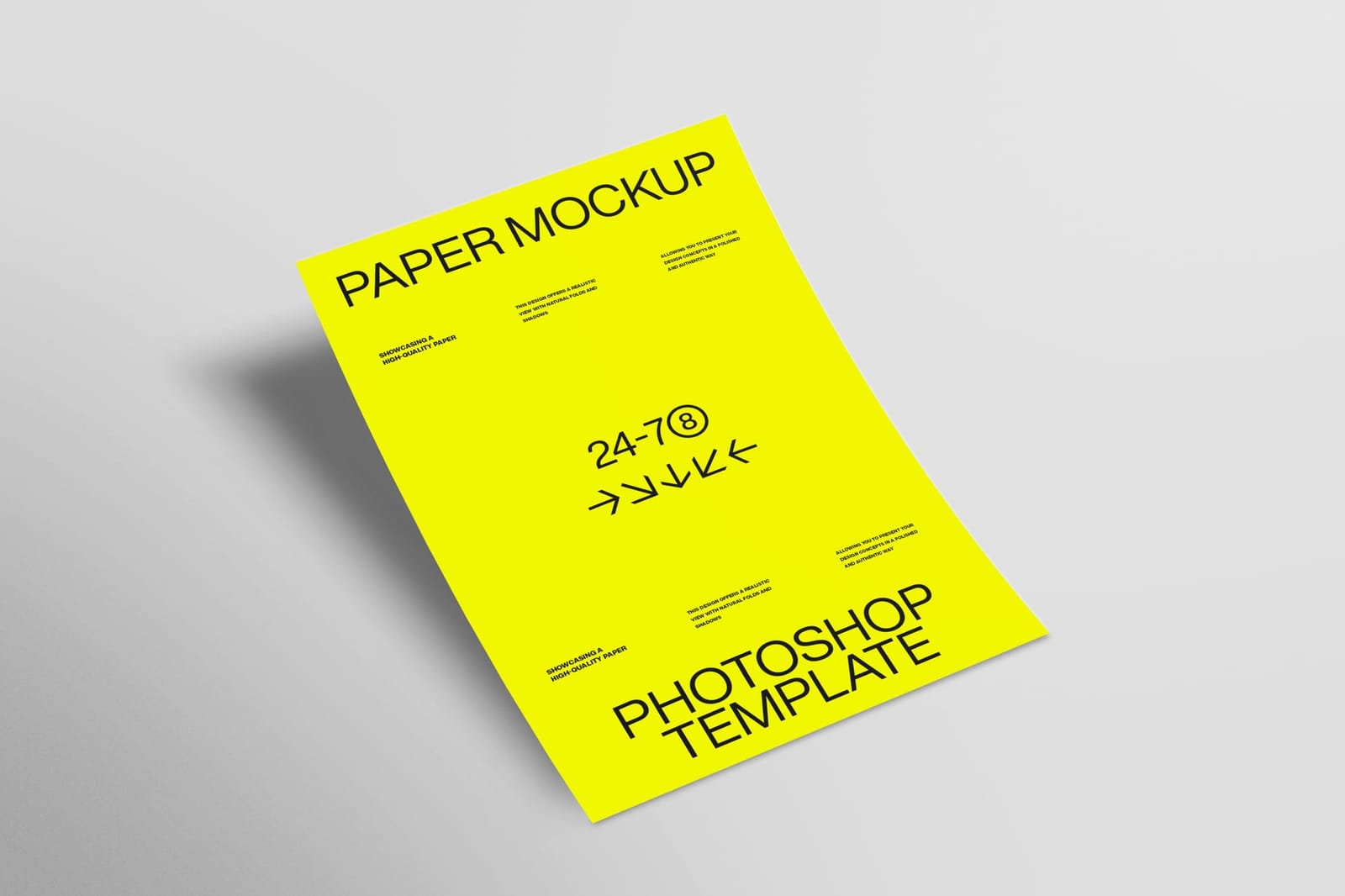 Minimal Yellow A4 Poster Mockup