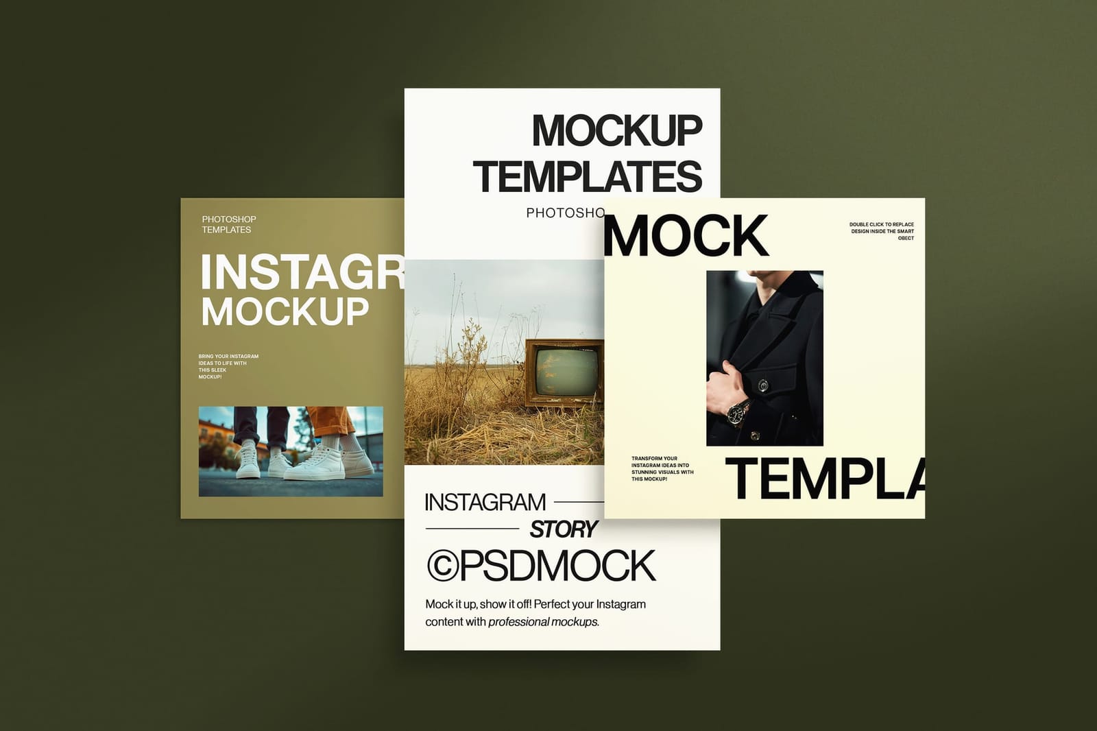 Mixed UI Brand Instagram Post and Story Mockup