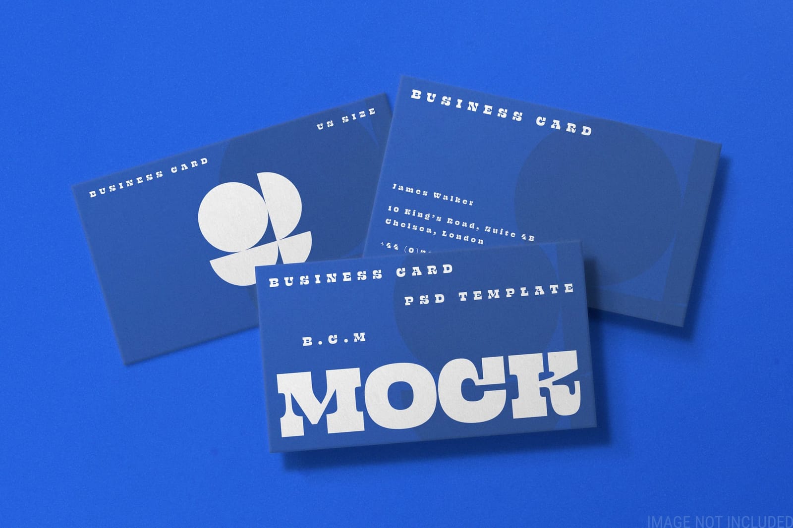 Modern Blue Business Card Presentation Mockup