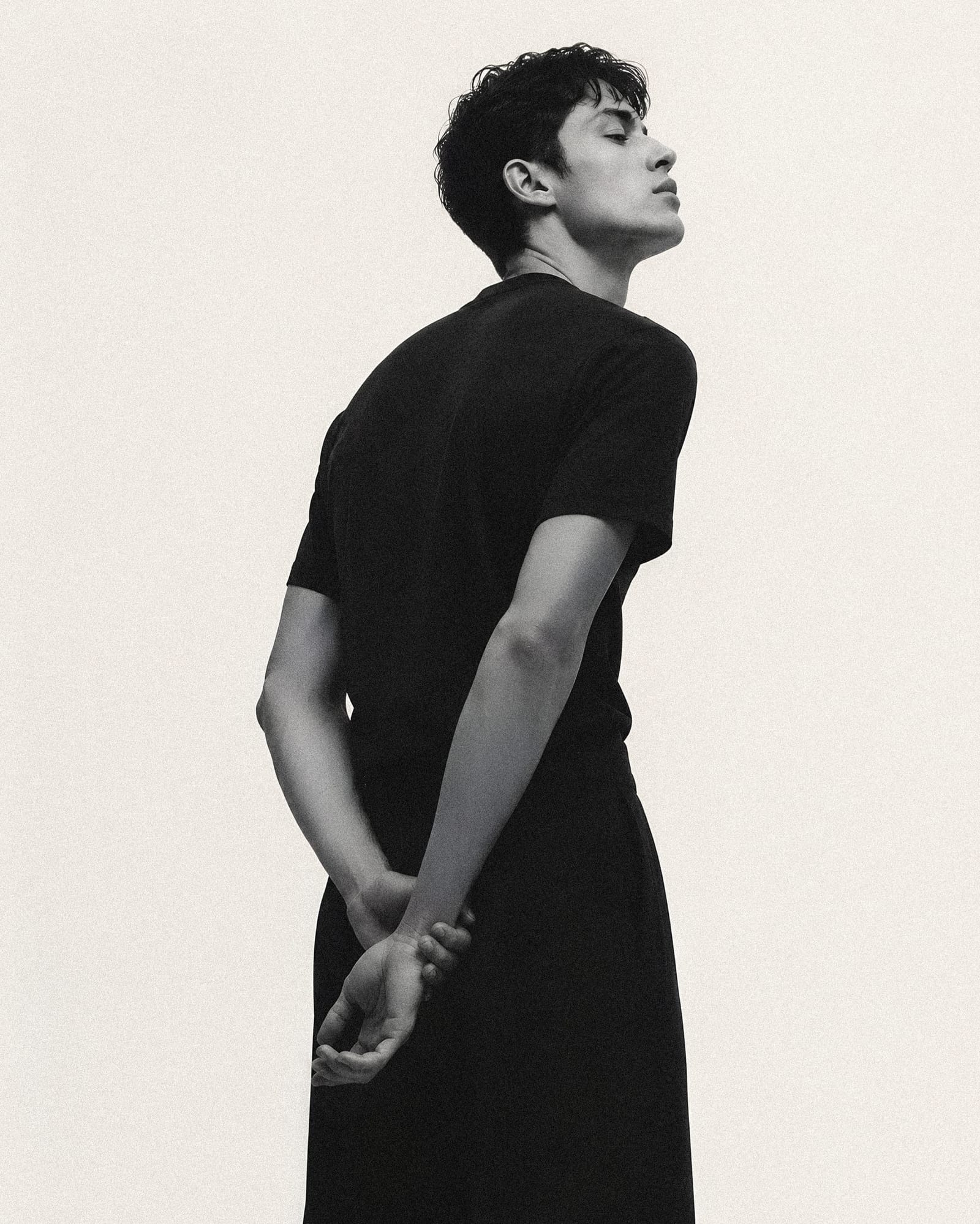 Monochrome Serene Fashion Portrait