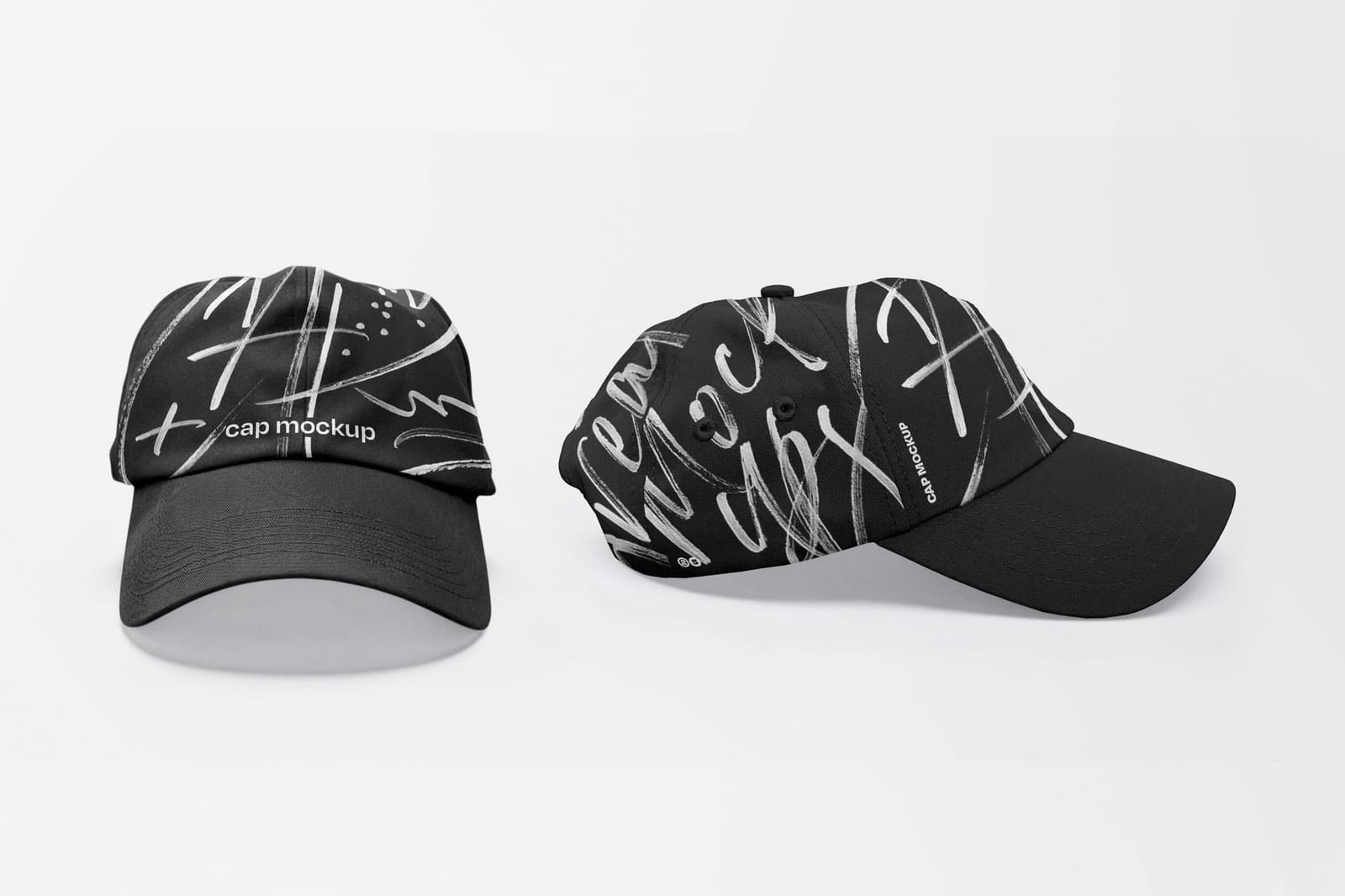Multi Angle Black Cap Mockup
