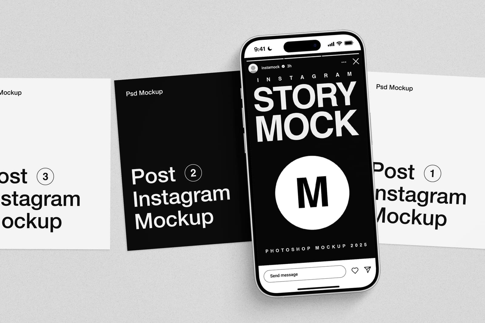 Multi Instagram Post UI iPhone Mockup