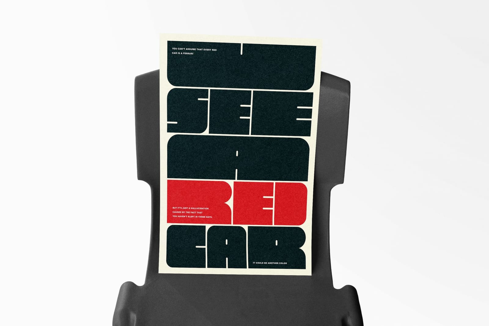 Poster Mockup on Chair