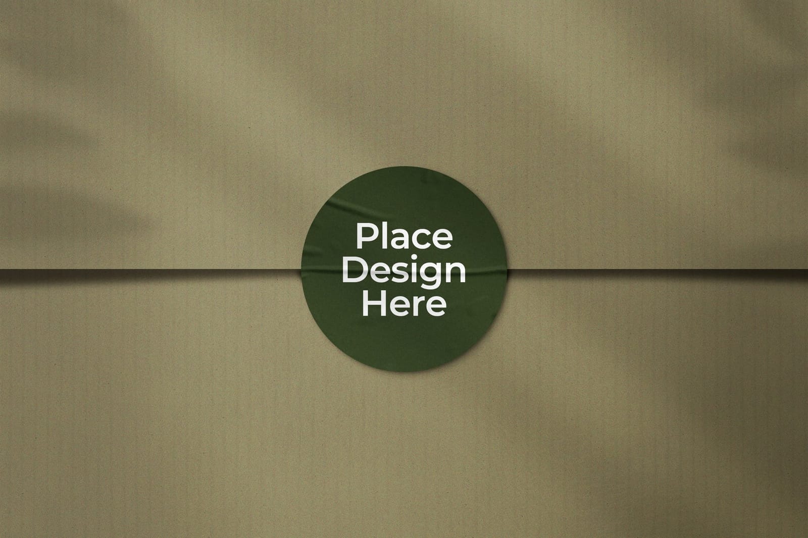 Premium Centered Green Stamp Sticker Mockup