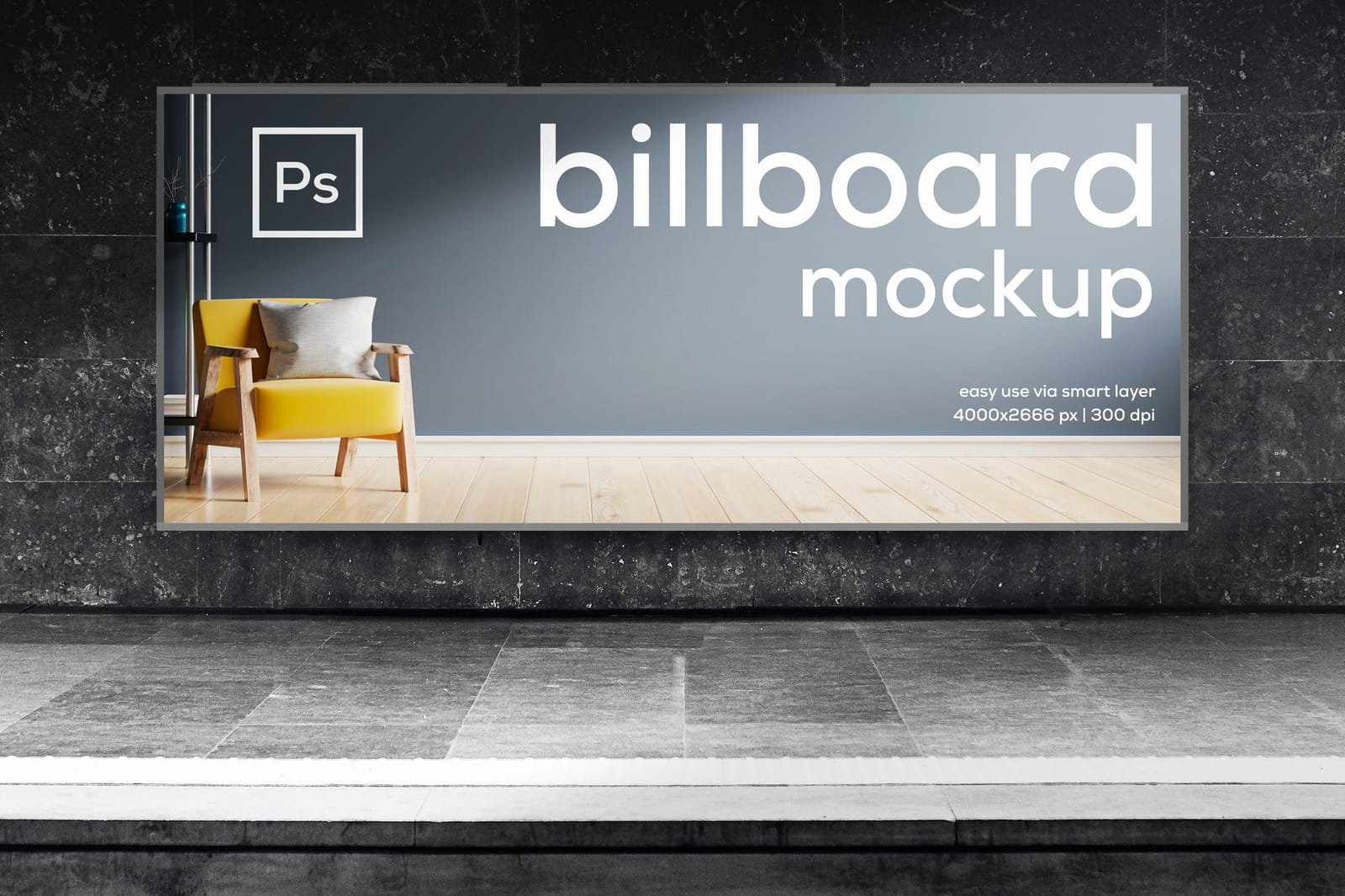 Rectangle Office Building Billboard Mockup