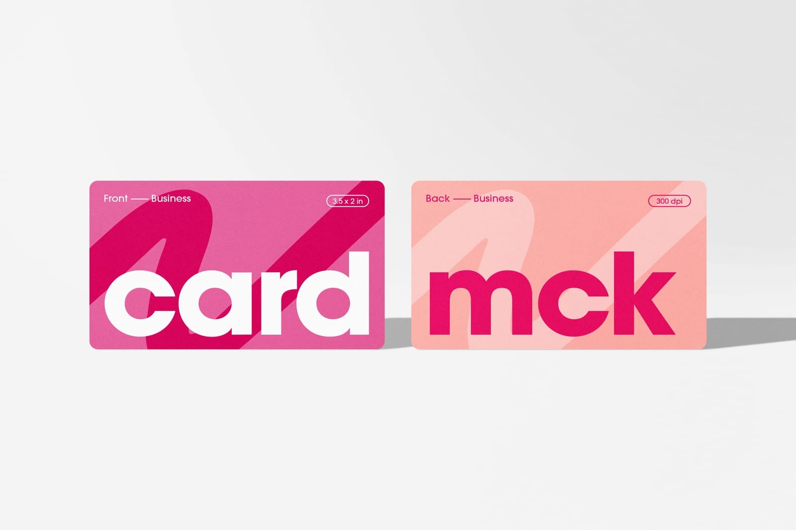 Rounded Corner Business Card Mockup Set