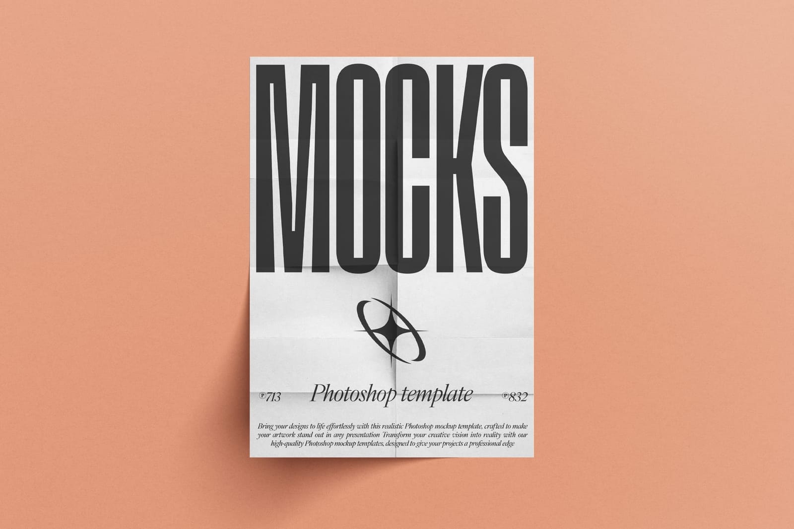 Simple Folded Paper Mockup