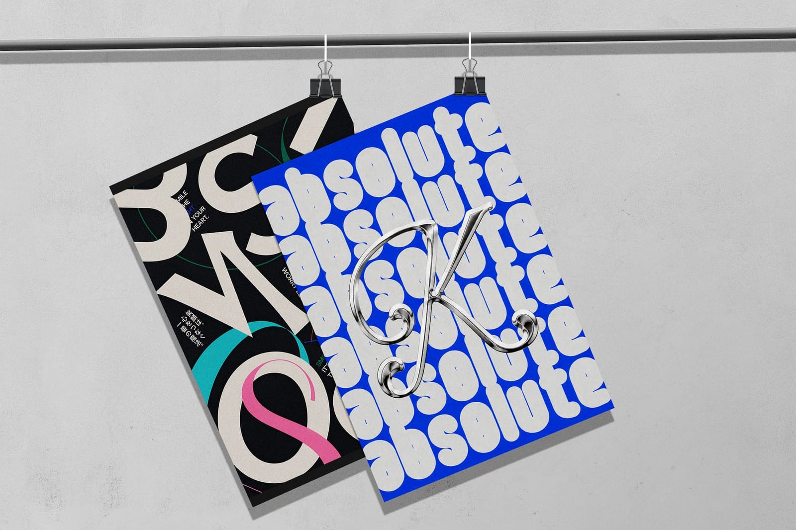 Simple Hanging Poster Mockup