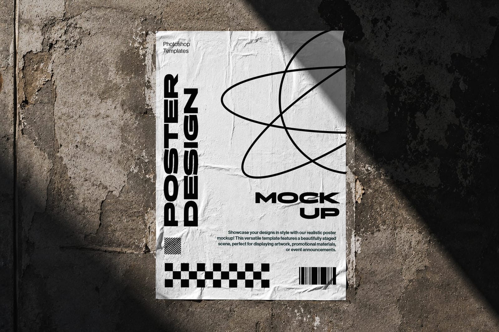 Urban Grunge Paper Poster Mockup
