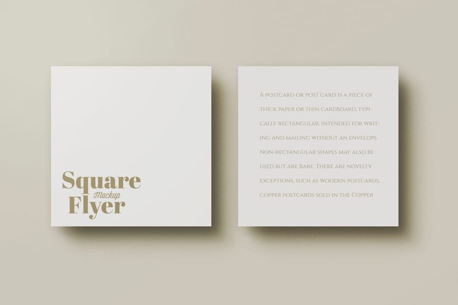 Brand Square Flyer Mockup with Drop Shadow