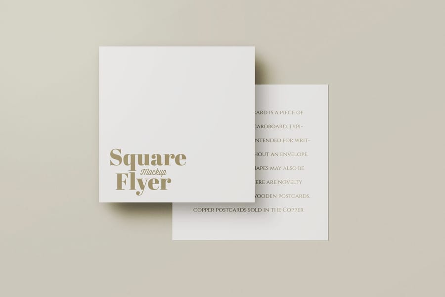 Brand Square Flyer Mockup with Drop Shadow