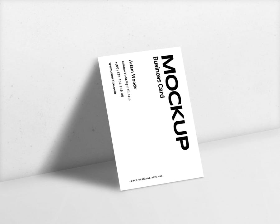 Minimal Floating Business Card Mockup