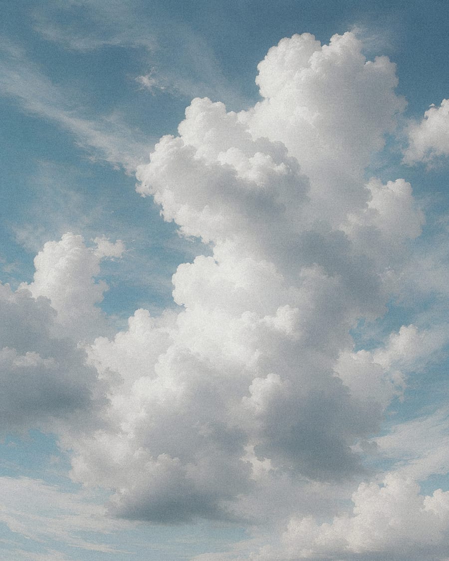 Cloudscape With Towering Cumulus Clouds