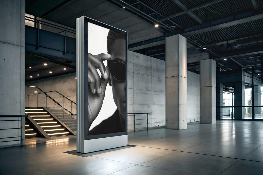 Corporate Hallway Billboard Mockup
