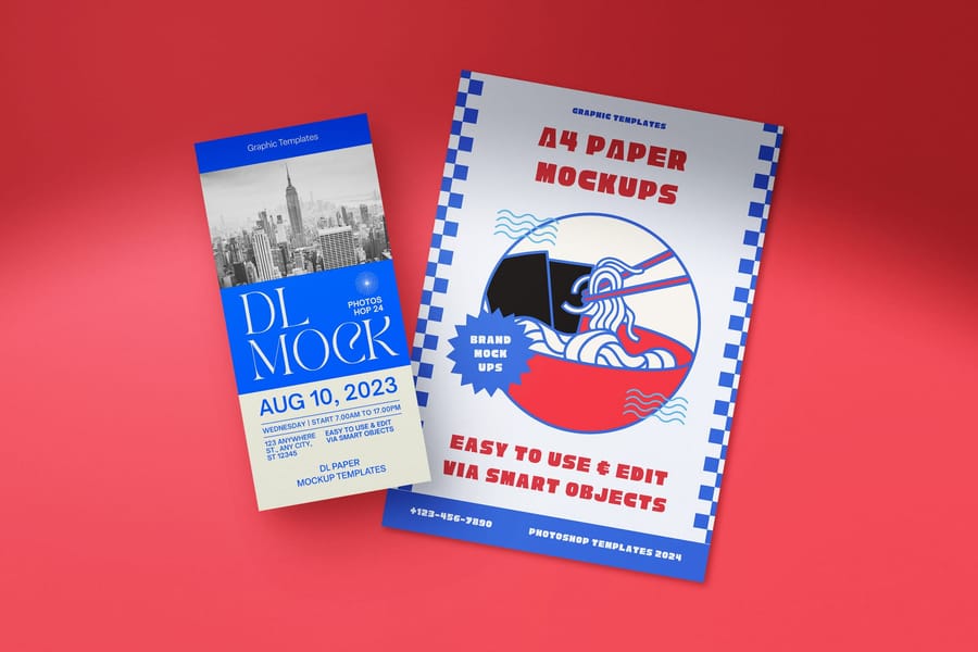 DL Flyer Paper Mockup