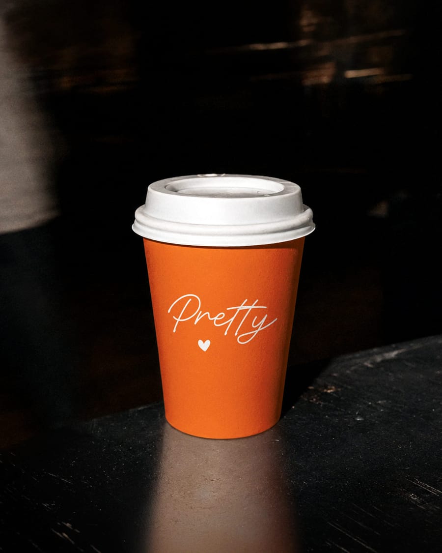 Dark Cafe Coffee Cup Mockup